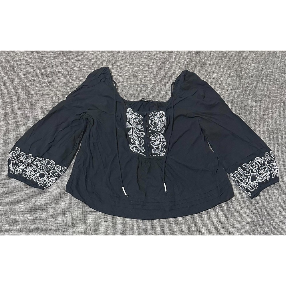 Calligraphie Women's L Peasant Blouse‎